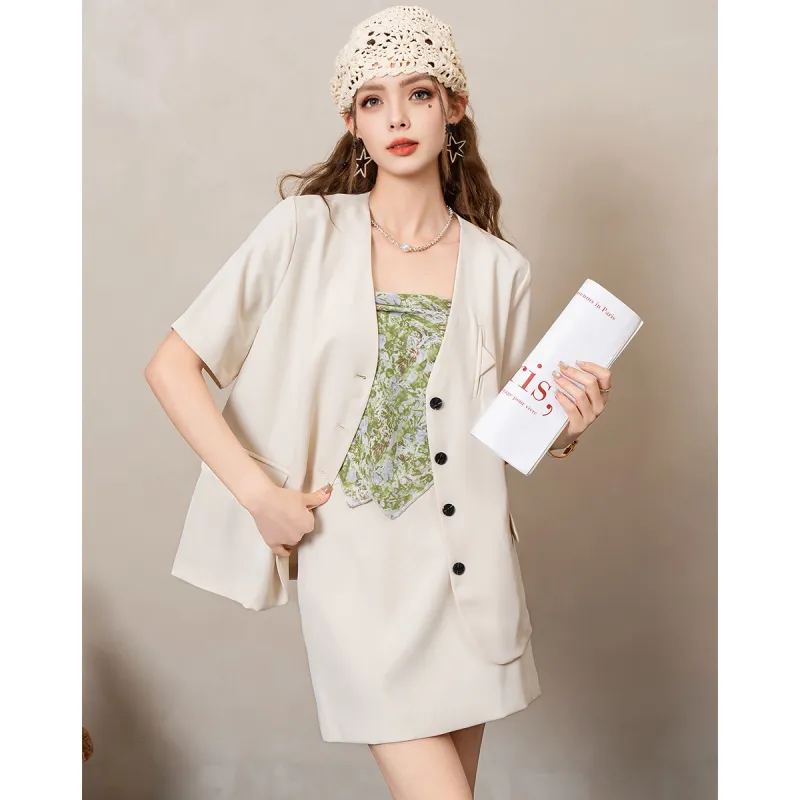 FAWENXIANGZI Two Piece Skirt Sets Women's-5