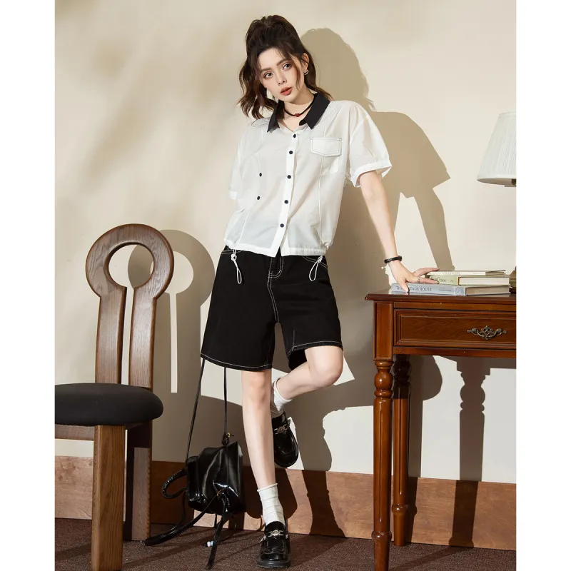 FAWENXIANGZI Shirts Women's-2