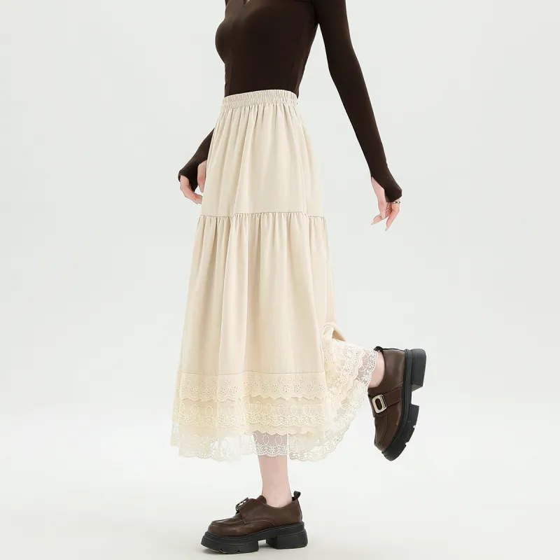 FAWENXIANGZI Casual Long Skirt Women's-15