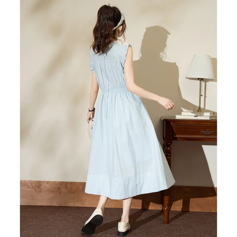 FAWENXIANGZI Summer Sleeveless Dress Straight Women's-11