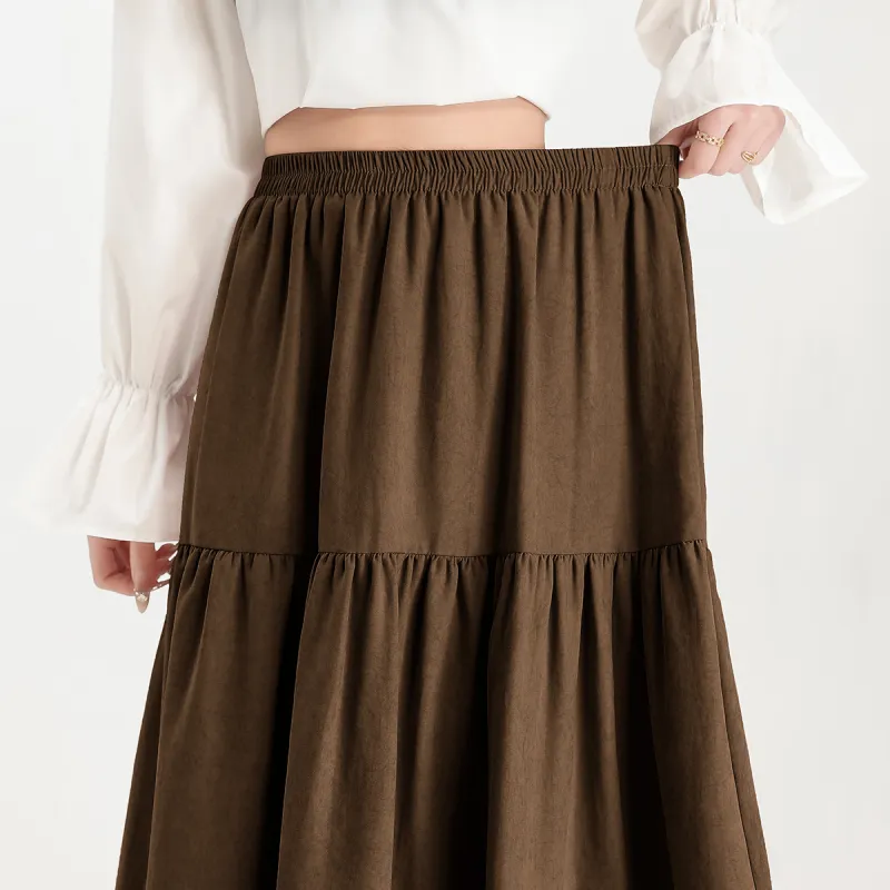 FAWENXIANGZI Casual Long Skirt Women's-5