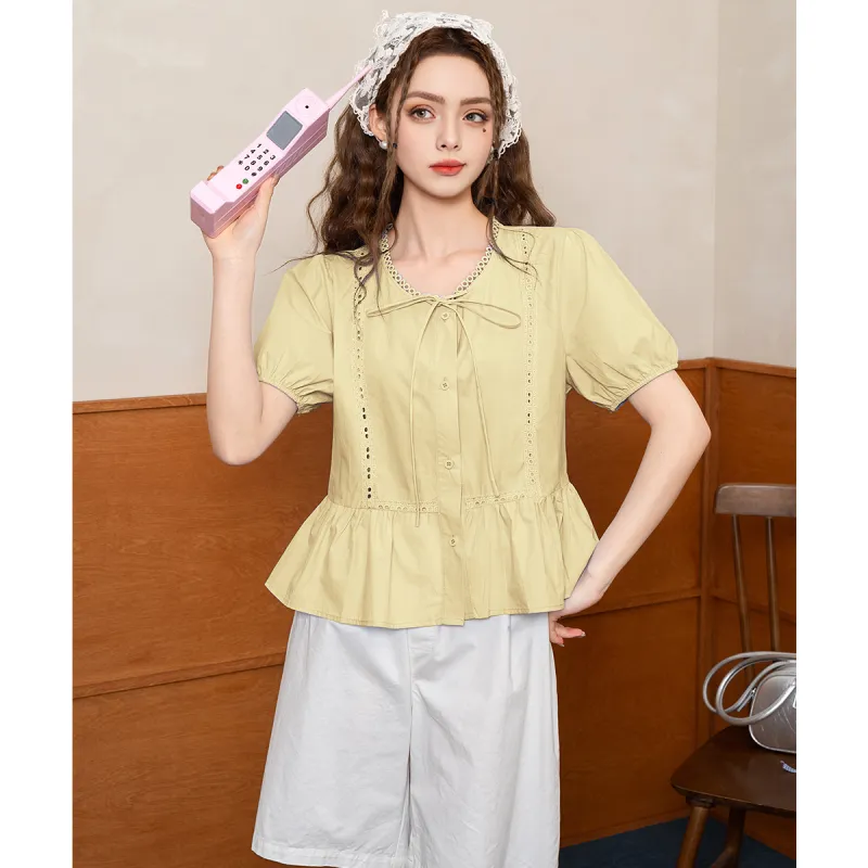 FAWENXIANGZI Summer Shirt Women's-8