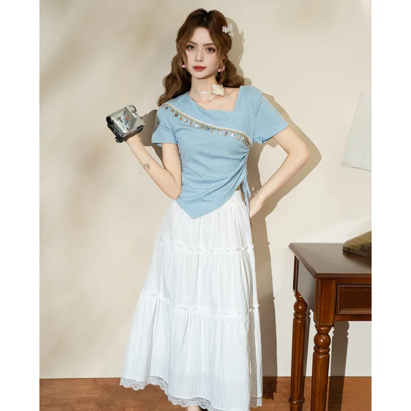 FAWENXIANGZI Skirt Set Loose Fit Women's 2 Pack-9