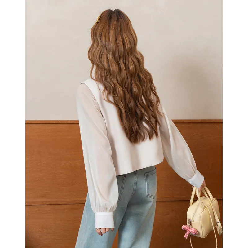 FAWENXIANGZI Vests Women's-4