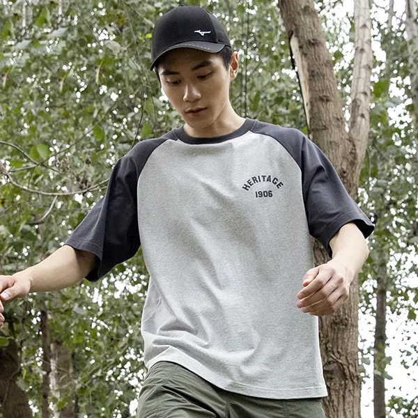 Mizuno HERITAGE Series Raglan Sleeve T Shirt Unisex-4