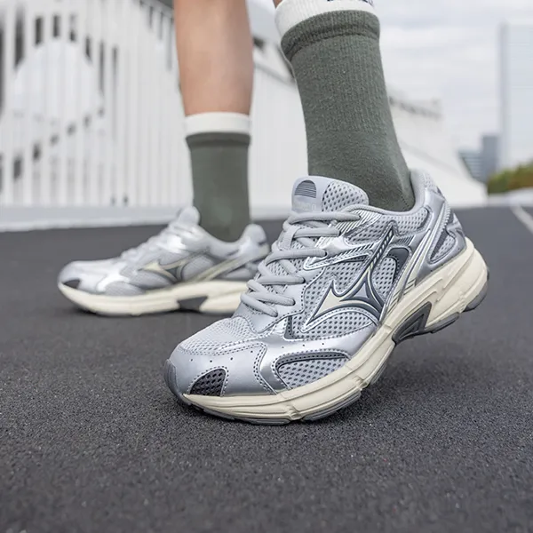 Mizuno Speed 2K Cushioning Low Top Running Shoes Unisex Silver Gray-6