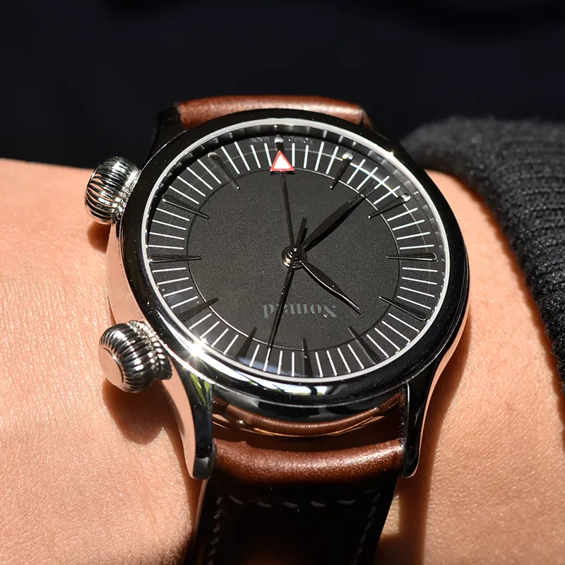 Xomad Manual Mechanical Movement Men's Watches White Dial Grasshopper Alarm Watch-9