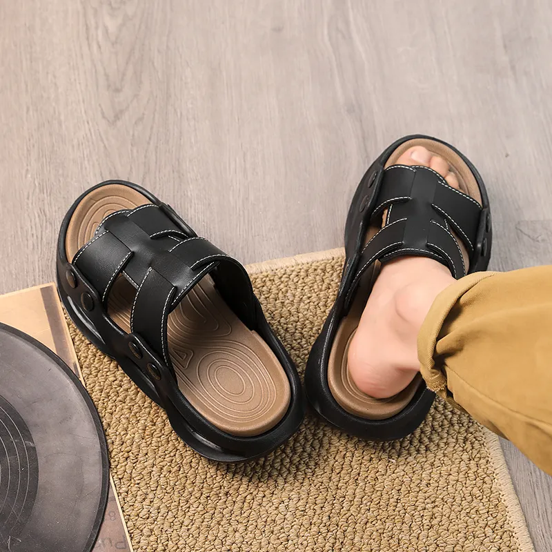 Darcy Sen Slide Slippers Men Khaki/Black/Brown-13
