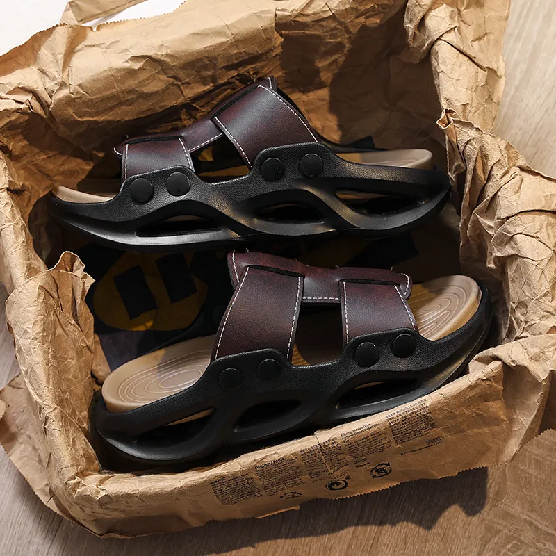 Darcy Sen Slide Slippers Men Khaki/Black/Brown-20