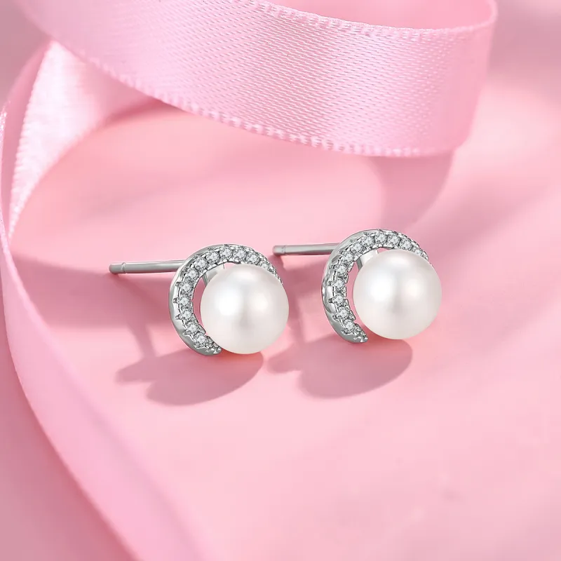 One Thousand Two Freshwater Pearl Stud Earrings Women's-2