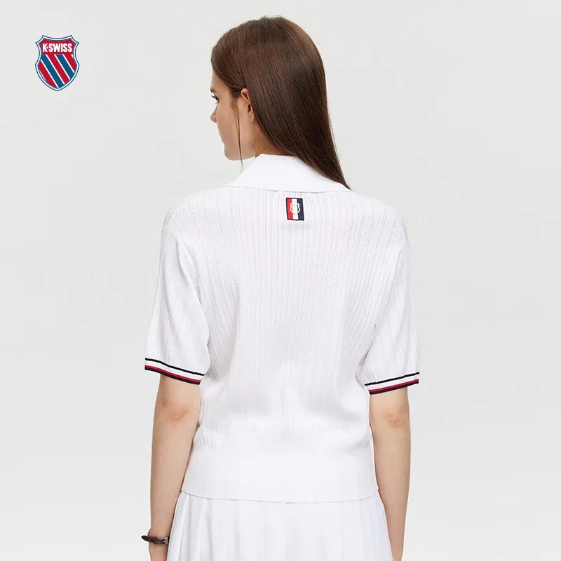 KSWISS Polo Shirt Women's 101 Snow Peak White-2