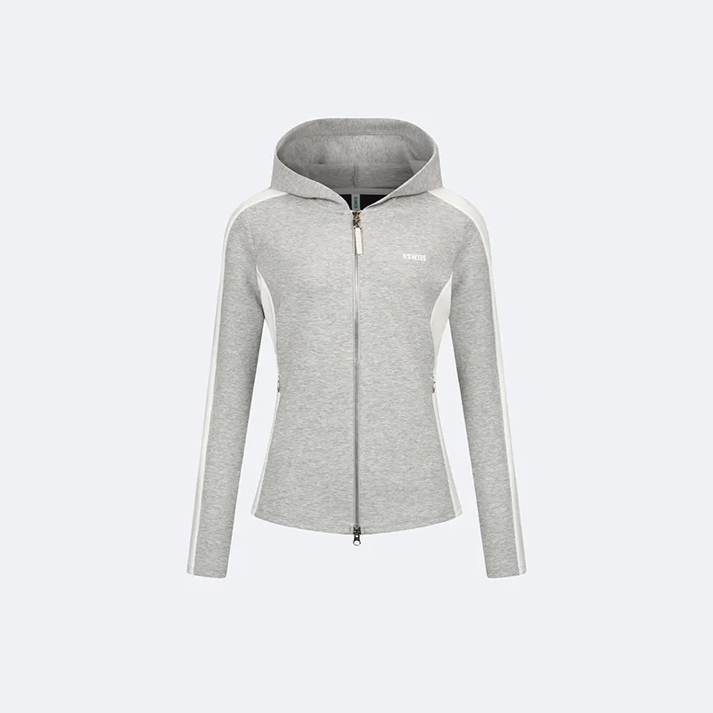 KSWISS Fashion Versatile Sports Hooded Knitted Fabric Top Women's 1911496-2