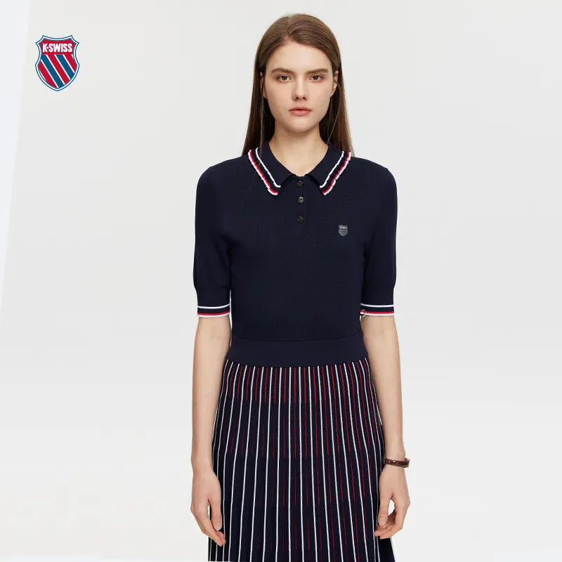 KSWISS Short Sleeved Dress Women's 495 Dark Indigo-1
