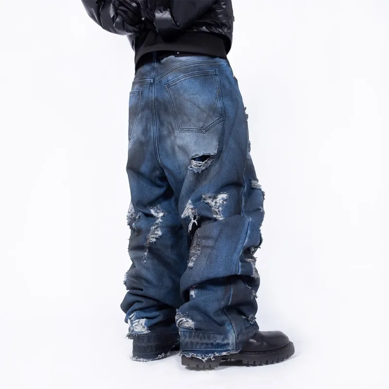 FREE WORLD ORDER Jeans Unisex Blue-4