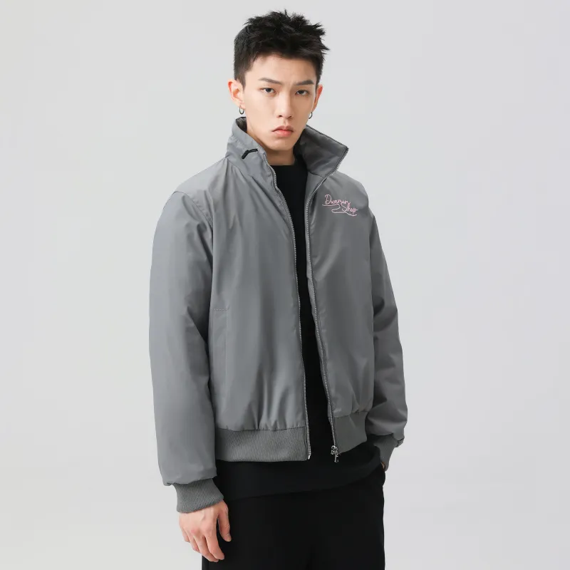 Duamin Jackets Coats Unisex Light Gray-3