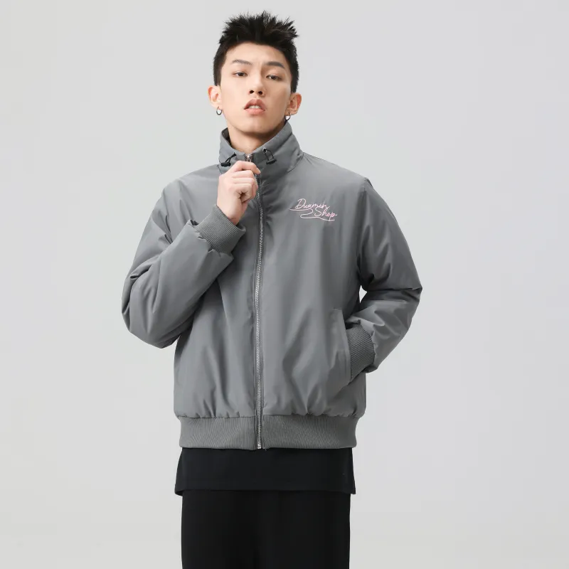 Duamin Jackets Coats Unisex Light Gray-7