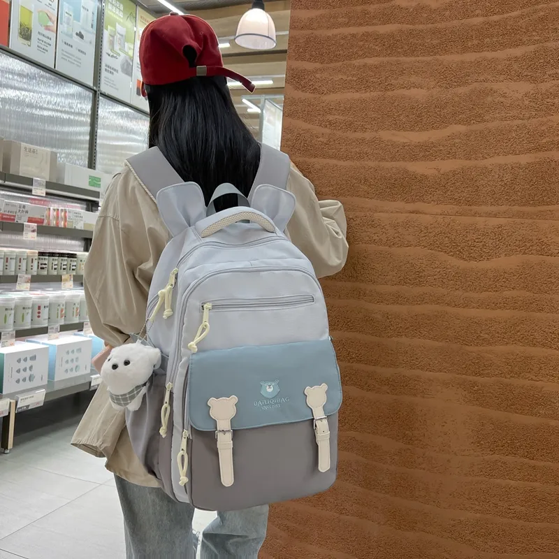 Alcohol Dragon Nylon Backpack Regular Women's Multicolor-24