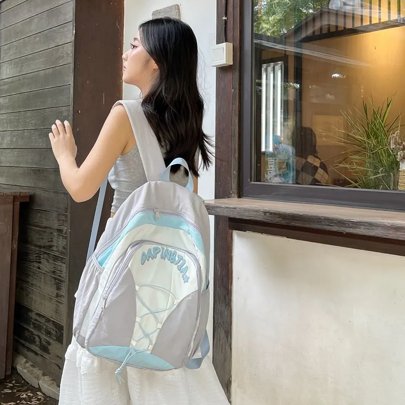 Alcohol Dragon Nylon Backpack Women's Multicolor-21