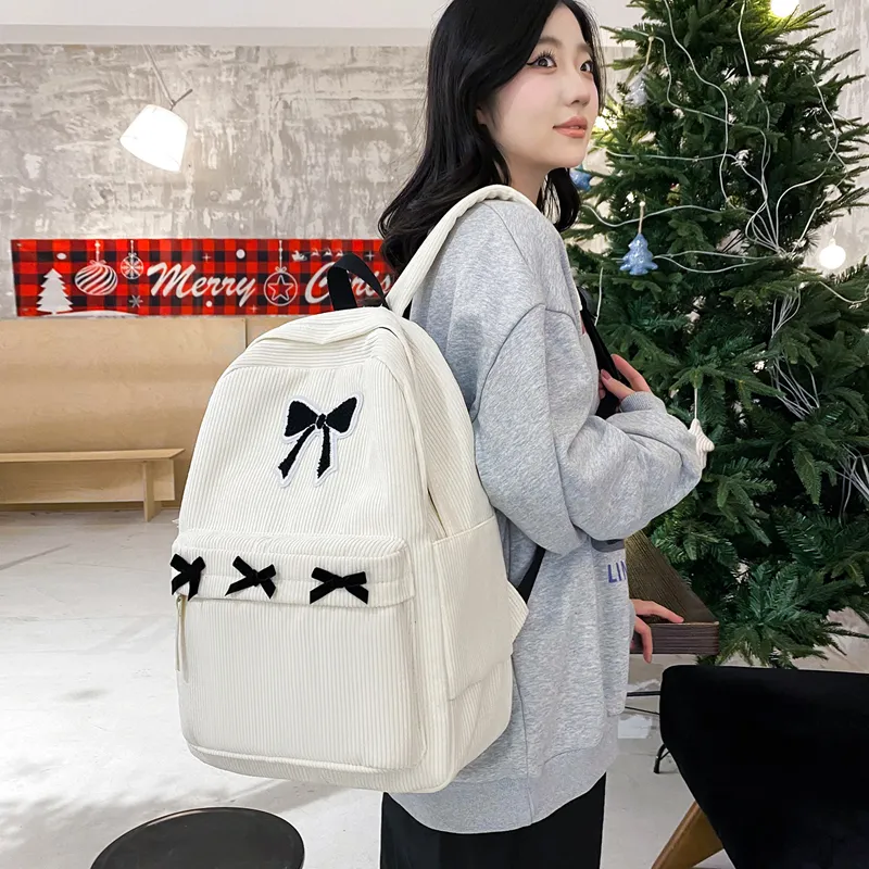 Alcohol Dragon Corduroy Backpack Women's Multicolor-13