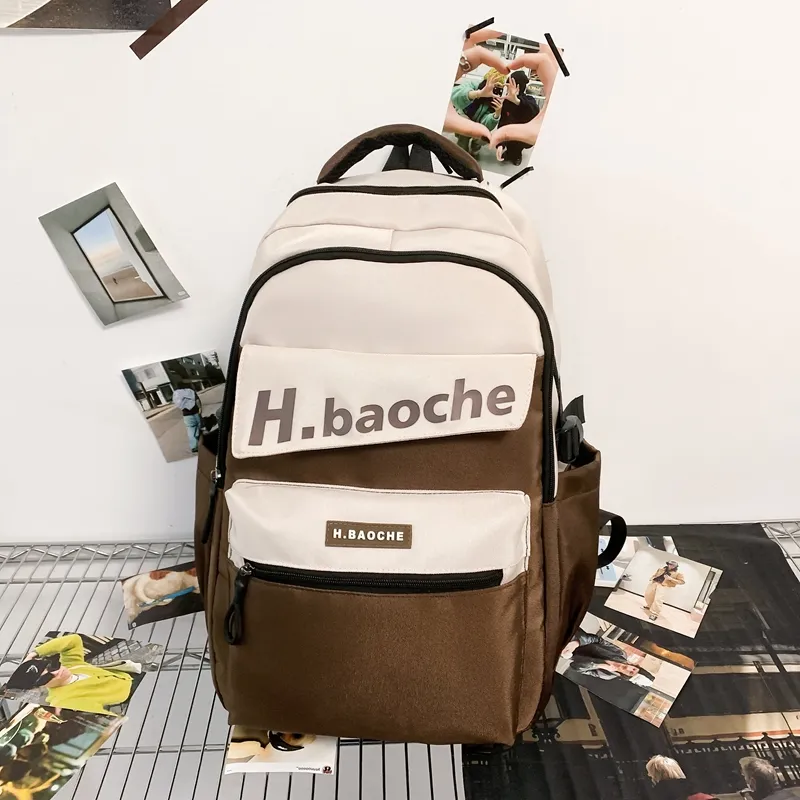 Alcohol Dragon Nylon Backpack Unisex Multicolor-14