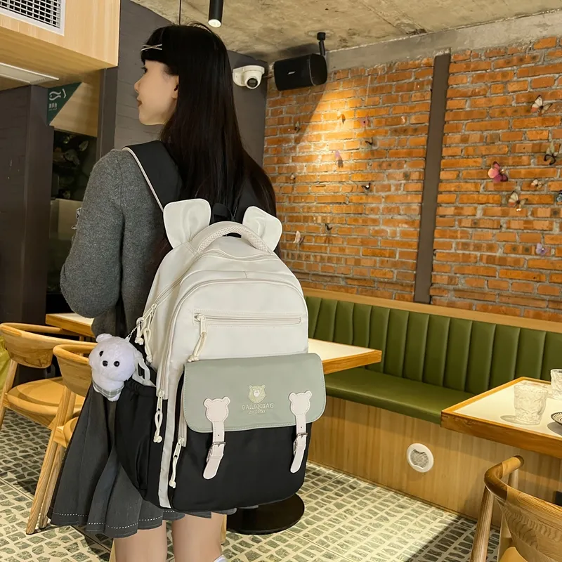 Alcohol Dragon Nylon Backpack Regular Women's Multicolor-2