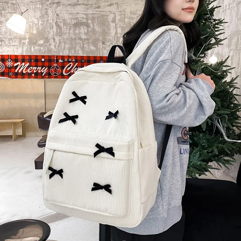 Alcohol Dragon Corduroy Backpack Women's Multicolor-23