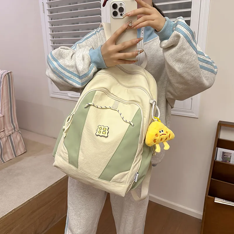Alcohol Dragon Nylon Backpack Women's Multicolor-9
