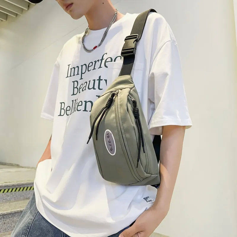 Alcohol Dragon Nylon Fanny Pack Crossbody Bag Sling Bag Regular Unisex Black/White/Green/Khaki/Red/Gray-4