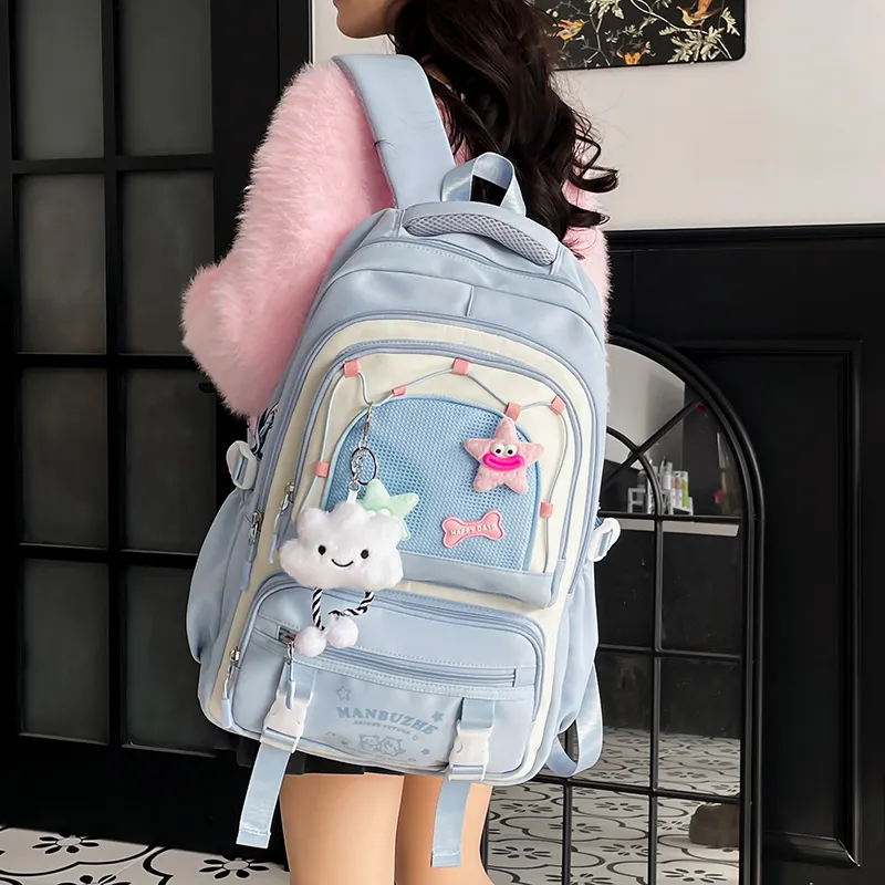 Alcohol Dragon Canvas Backpack Regular Women's Multicolor-29