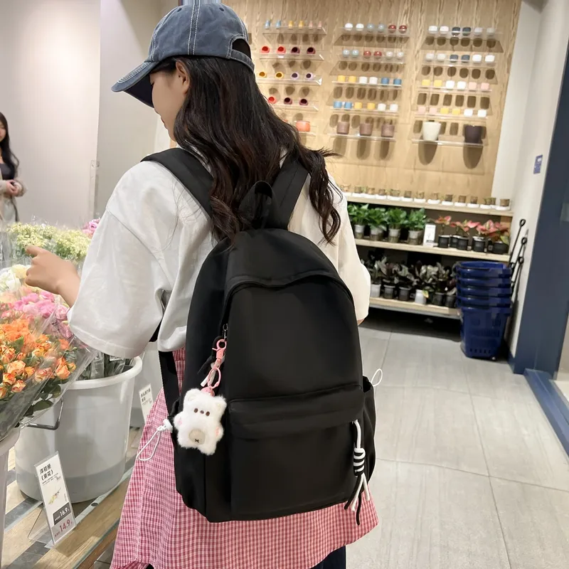 Alcohol Dragon Nylon Backpack Regular Unisex Black/Pink/Yellow/Green/Orange/White-1