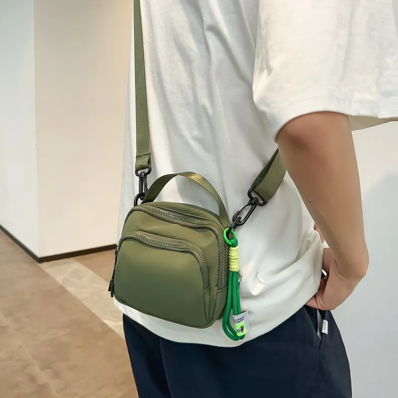 Alcohol Dragon Nylon Shoulder Bag, Crossbody Bag, Handbag Unisex Black/Green/Khaki/White/Orange-1