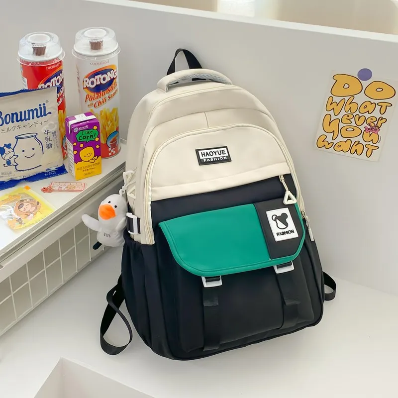 Alcohol Dragon Nylon Fabric Backpack Unisex Multicolor-20