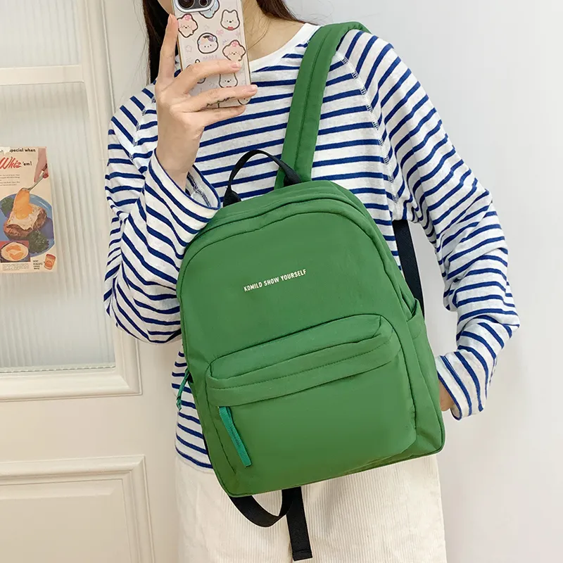 Alcohol Dragon Nylon Fabric Backpack Large Size Women's Multicolor-22
