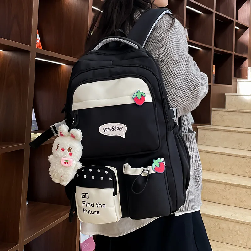 Alcohol Dragon Canvas Backpack Regular Women's Multicolor-5