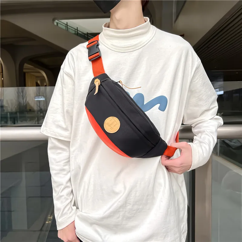 Alcohol Dragon Oxford Sling Bag Regular Unisex Light Gray/Khaki/Orange Red/Lake Green/Black-17