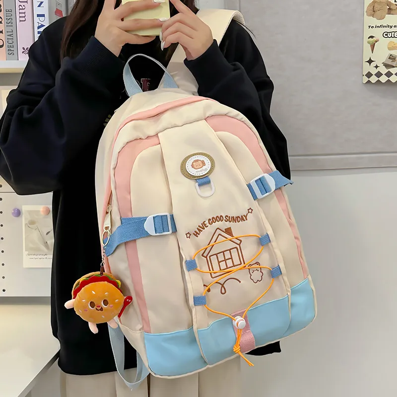 Alcohol Dragon Nylon Backpack Women's Multicolor-23
