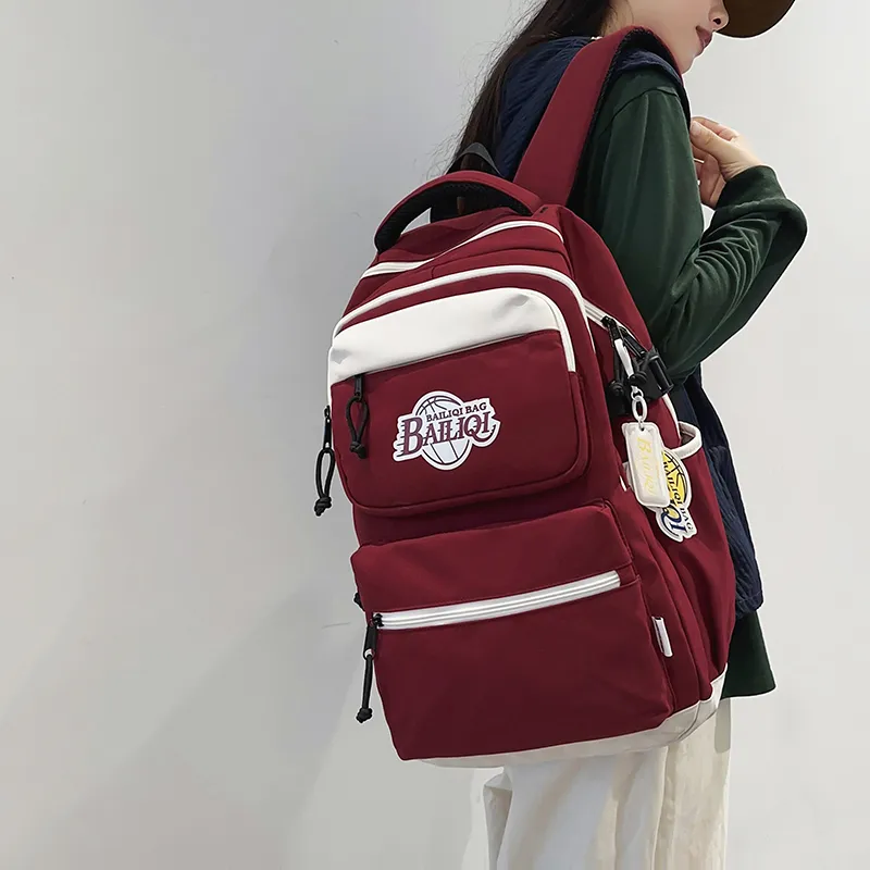 Alcohol Dragon Nylon Backpack Regular Unisex Multicolor-10