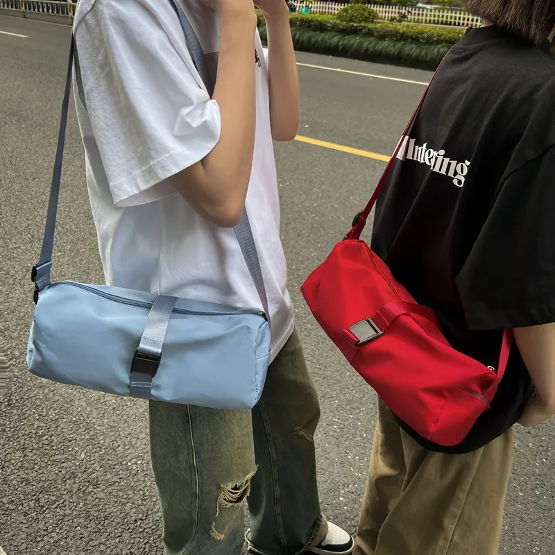Alcohol Dragon Nylon Crossbody Bag Shoulder Bag Regular Unisex Black/Red/Pink/White/Blue/Yellow-11