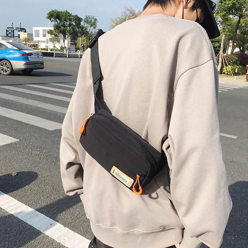 Alcohol Dragon Nylon Sling Bag Regular Unisex White/Brown Black/Khaki-10