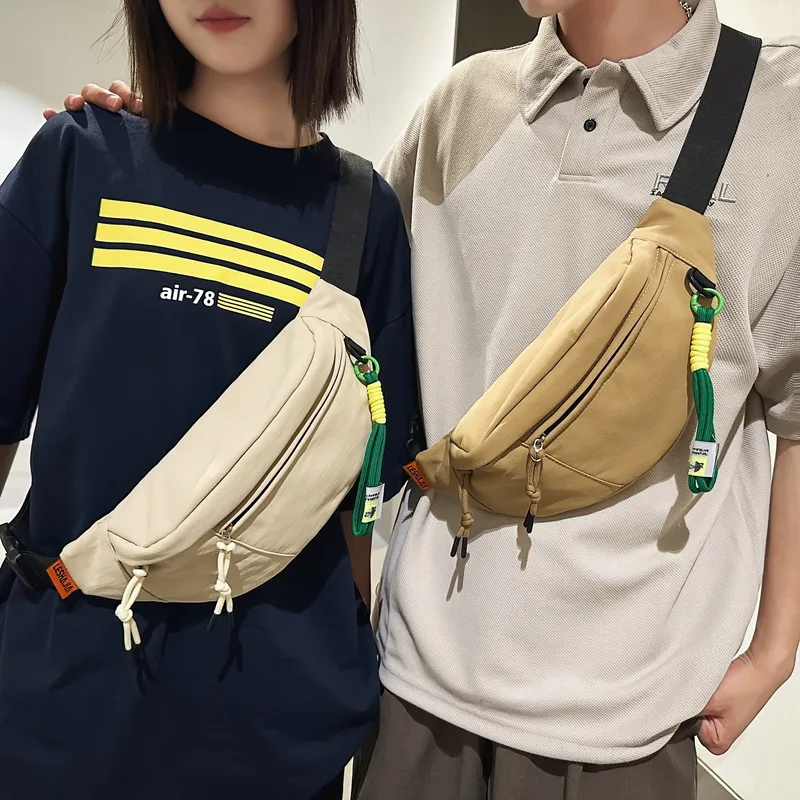 Alcohol Dragon Nylon Sling Bag Regular Unisex Black/Khaki/Red/White/Camel-16