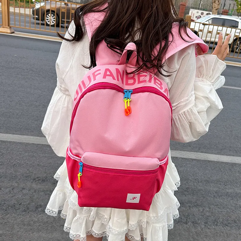 Alcohol Dragon Oxford Backpack Regular Unisex Fuchsia/Pink/Red/Blue-5