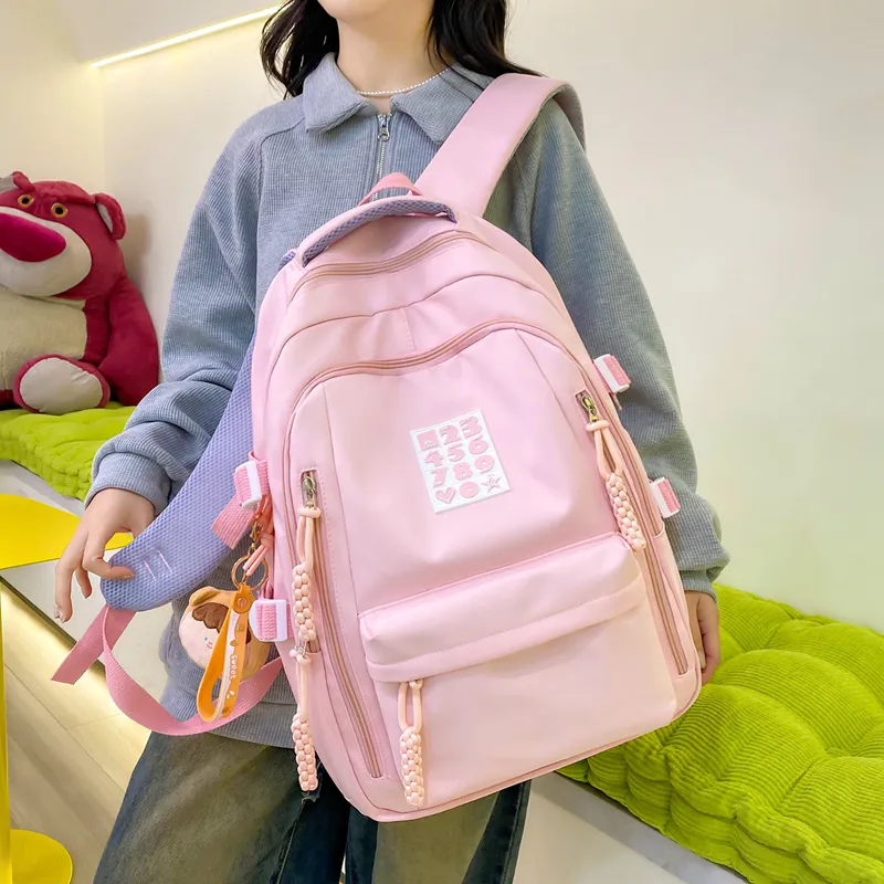 Alcohol Dragon Nylon Backpack Women's Multicolor-19