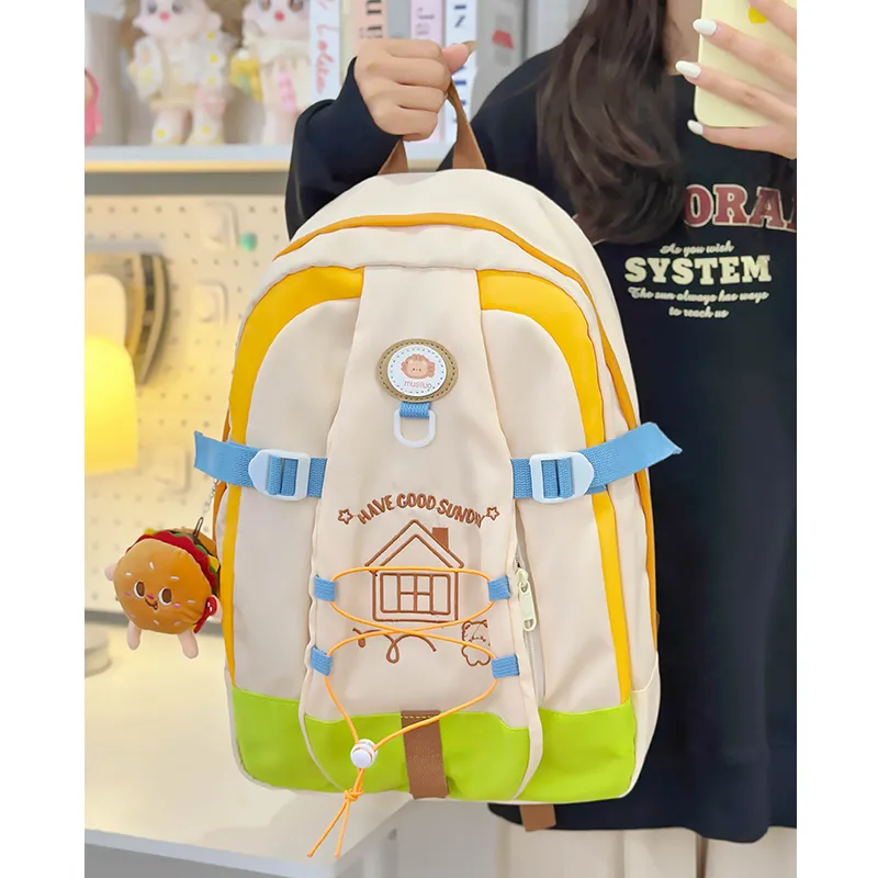 Alcohol Dragon Nylon Backpack Women's Multicolor-17
