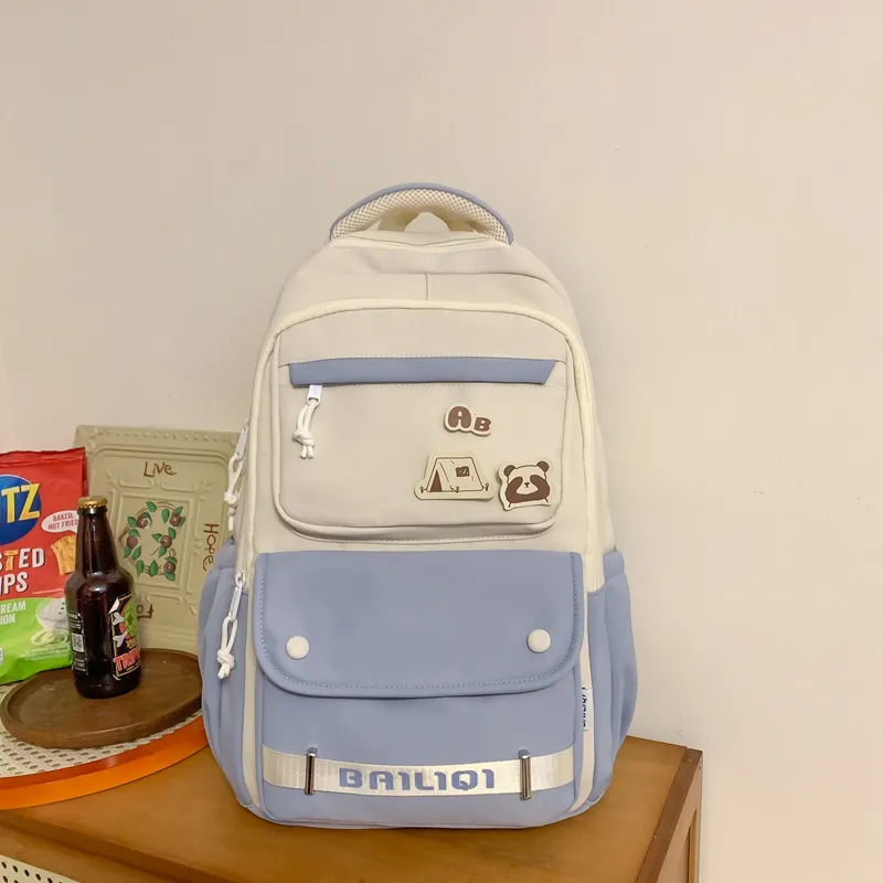 Alcohol Dragon Nylon Backpack Women's Multicolor-14