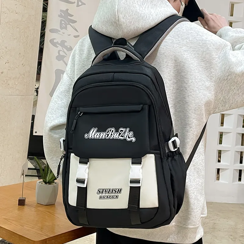 Alcohol Dragon Nylon Backpack Regular Unisex Multicolor-3
