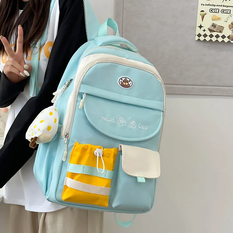Alcohol Dragon Nylon Backpack Regular Women's Multicolor-27