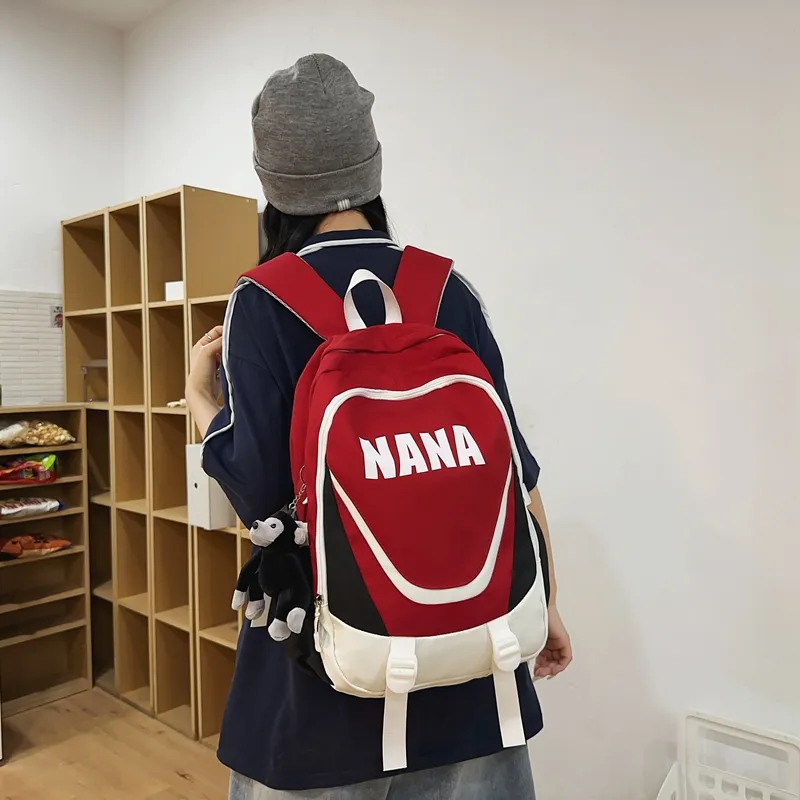 Alcohol Dragon Nylon Backpack Regular Unisex Black/Brown/Red/Blue-7