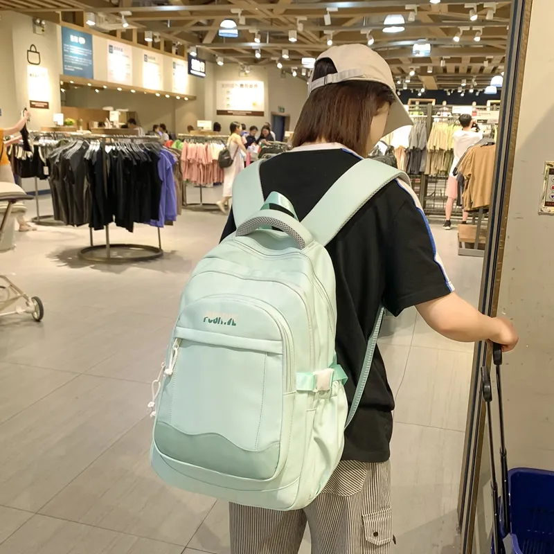 Alcohol Dragon Nylon Backpack Women's Multicolor-19