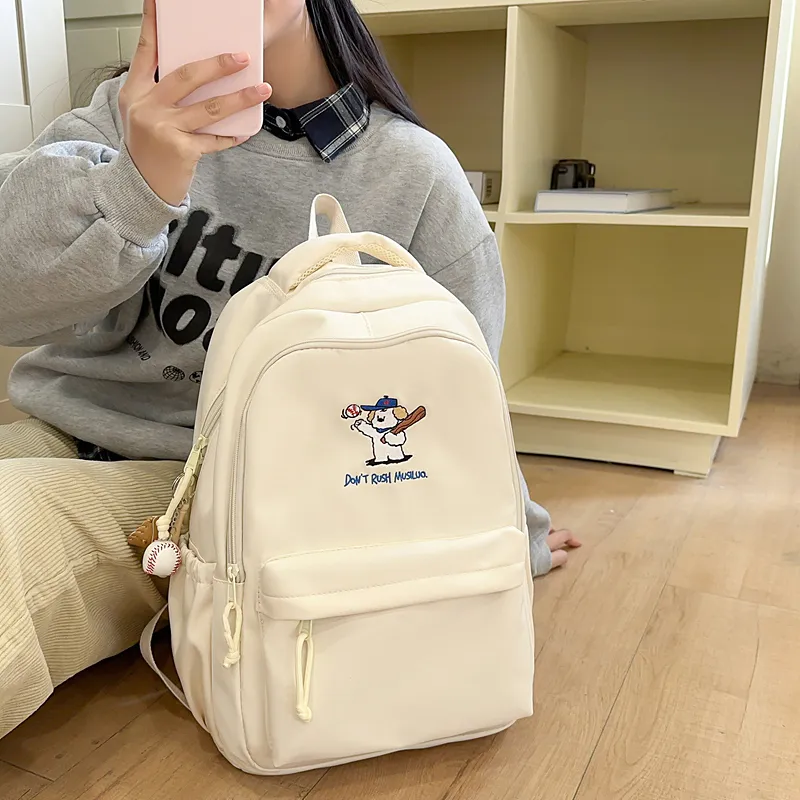 Alcohol Dragon Nylon Backpack Regular Women's Multicolor-10