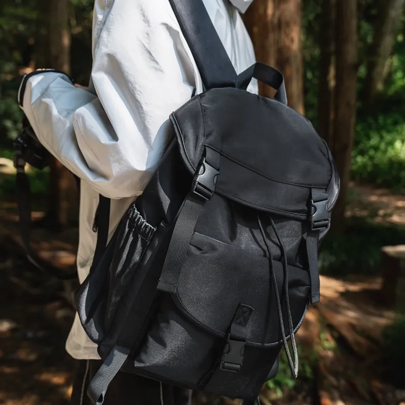 Alcohol Dragon Nylon Backpack Unisex Multicolor-3